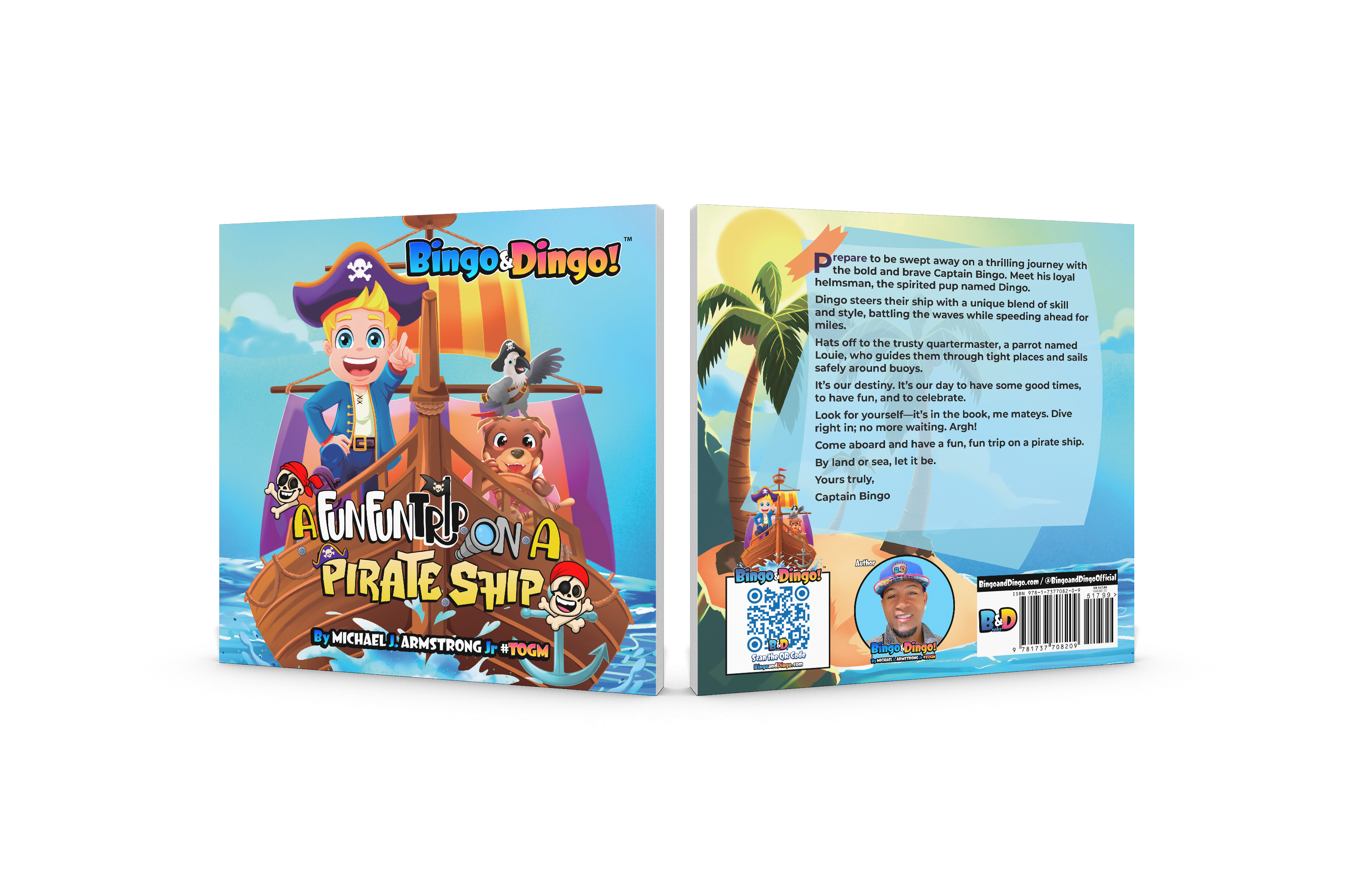 Bingo and Dingo, Bingo&Dingo!, Bingo, A Fun Fun Trip On a Pirate Ship, Michael J Armstrong Jr, Children’s books, Reading, Fiction Fantasy, Pirate Books, Interactive storytelling, Mental health and wellbeing, Diversity and inclusion